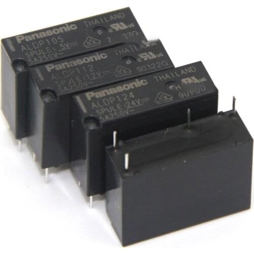 20PCS/Lot Relay ALDP105 ALDP112 ALDP124 5V 12V 24V 5A 4PIN A Group Of Normally Open