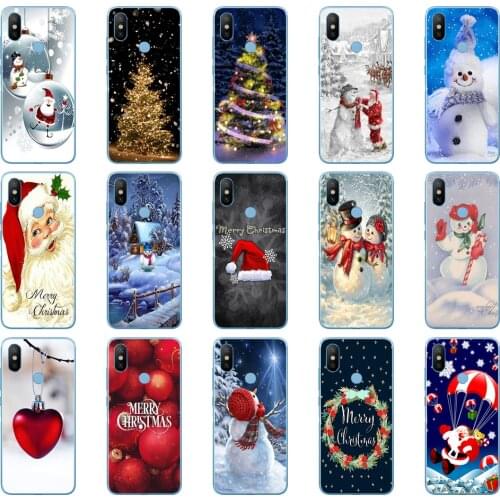 304DD New Year Snowman Colorful Merry Christmas Soft Silicone Cover Case for Xiaomi Redmi 6 6a mi 8 a2 lite note 5 6 pro 7 case