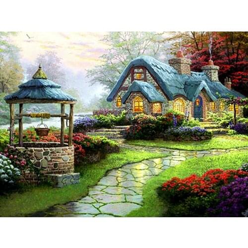SNA Diamond Embroidery Dream House Diamond Mosaic Diy Diamond Painting Round Drill Rhinestone Pasted Full Needlework