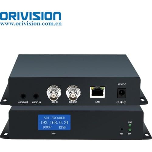 ORIVISION H.265 HEVC SDI Video Encoder with OLED to HTTP, UTP, RTSP, RTMP, RTMPS, SRT, RTP, ONVIF protocol