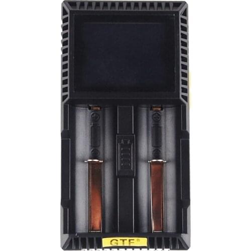 GTF Lithium Battery Charger Smart LCD Charger for 26650 18650 18500 18350 16340 14500 AA AAA NiMH NICD Rechargeable Batteries