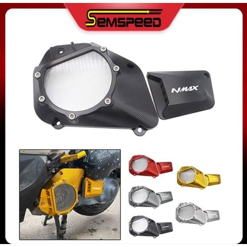 Motorcycle Engine Stator Crankcase Guard For YAMAHA NMAX 155 NMAX 150 NMAX 125 2016-2019 SEMSPEED CNC Transparent Engine Cover