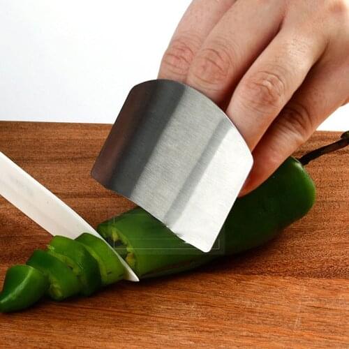 1 Pcs Stainless Steel Kitchen Tool Finger Protection Tool Cut Vegetables Slice Kitchen Tool Safety Protection