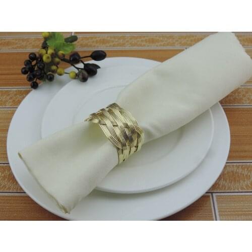 2pcs/lot Hotel napkin buckle metal Chinese style continental buckle napkin ring towel ring hotel model room napkin ring weave