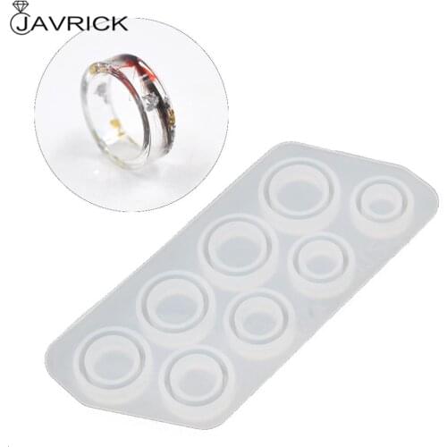 8Pcs Assorted Sizes Ring Silicone Mold Jewelry Resin Casting Mold US Size 5-12