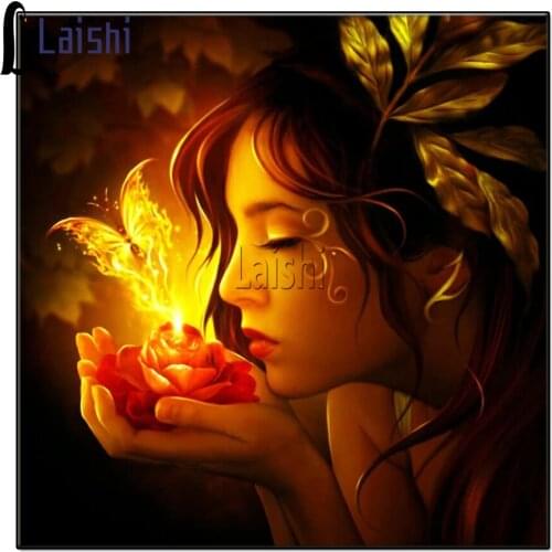 DIY diamond painting Butterfly fairy Girl Full Drill Embroidery Cross Stitch Mosaic Craft Kits Home Decor child Christmas Gift