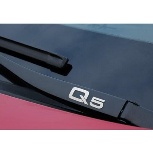 Car Metal Emblem Window Wiper Stickers Reflective Decor Decals For Audi Q5 Accessories Car Styling