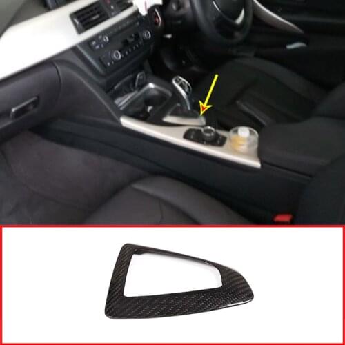 RHD Real Carbon Fiber For BMW F20 F30 F32 F33 F34 F36 1 3 4 Series Car Gear Shift Frame Trim Right Hand Drive