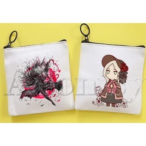 Bloodborne Coin Purse Female Fabric Small Purse Mini Clutch Bag Cute Korean Canvas Key Case Coin Purse