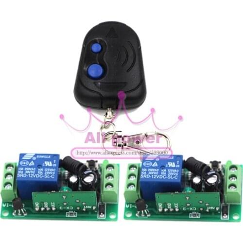 DC 12V 1CH Channel Wireless RF 1 Transmitter 2 Receiver Remote Control Switch Transmitter Receiver