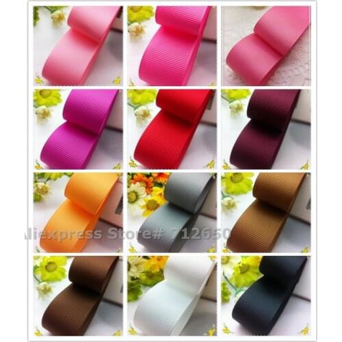 1'' (25mm) Solid Grosgrain Ribbon double face Tape Hairbow garment bag shoe accessory gift wrap bakery pack material 10 yards