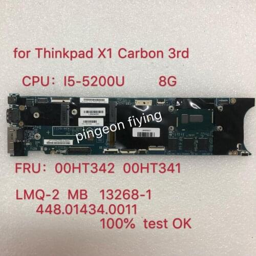 FRU 00HT341 00HT342 Thinkpad X1 Carbon 3nd Gen i5-5200 8GB notebook motherboard 100% test ok