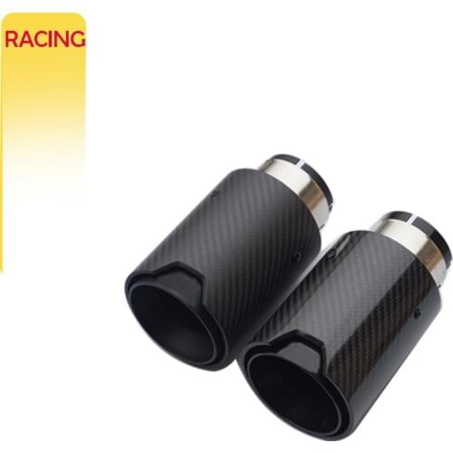 1 PCS Carbon Fiber Glossy Matte Black Rear Tail Exhaust Pipe Muffler Tip For BMW M Series Universal Muffler Tips
