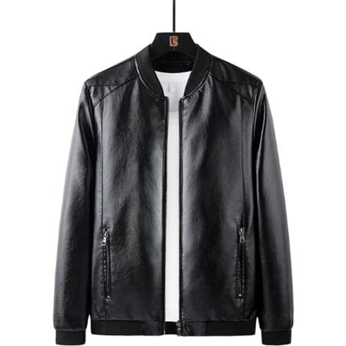 Plus Size Leather Jacket Bomber Motorcycle Coats Men Biker Pu Baseball Overcoat Plus Size M-8xl 2020 Fashion Causal Jaqueta