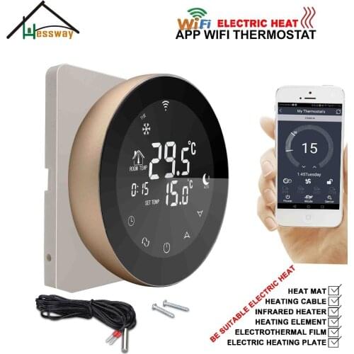 HESSWAY Double sensor electric temperature controller WIFI THERMOSTAT 16A for heat control
