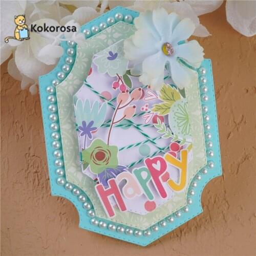 Kokorosa Pattern Border Frame Cutting Dies Metal Dies Scrapbooking Album Card Making Embossing Stencil Diecuts New 2021