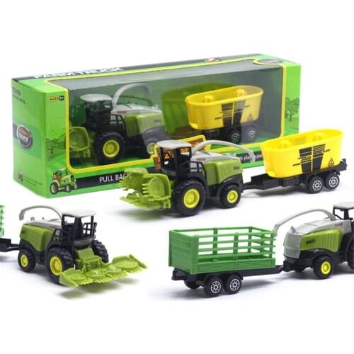 All Farm Tractor Set Great Play Collection Toy,Diecast Metal Vehicle Car Model with Plastic Part,Crop Cutter Sprayer Power Plant