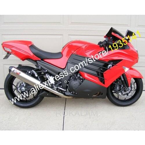 Body Kit For Kawasaki ZX14R 2012 2013 2014 2015 ZZR1400 ZX-14R Red Black Sportbike Fairing Kit (Injection molding)