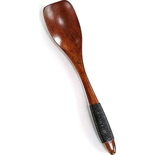 Hot sell Vintage Wooden Spoon Bamboo Kitchen Cooking Utensil Tool Fashion Tableware Soup Teaspoon Catering Spoon Brown Spoon
