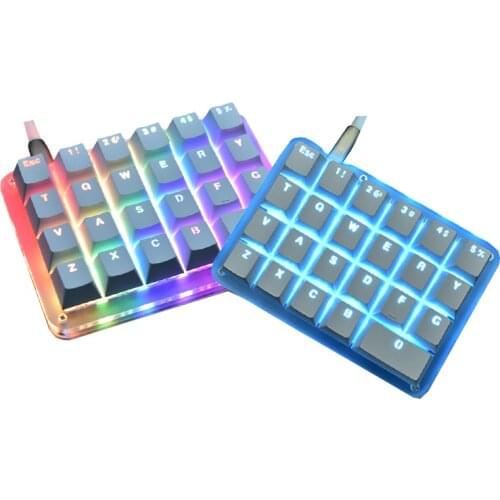 23 Keys Macro Programmable Keyboard DIY Custom RGB Backlight Mechanical Keypad Electric Contest Games PC Laptop For Designer