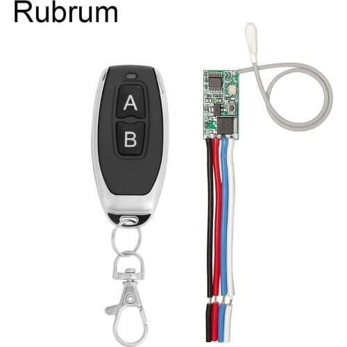 Rubrum 433mhz DC 3.6V 6V 12V 24V 1CH Mini Relay Wireless RF Remote Control Switch LED Lamp Controller Micro Receiver Transmitter
