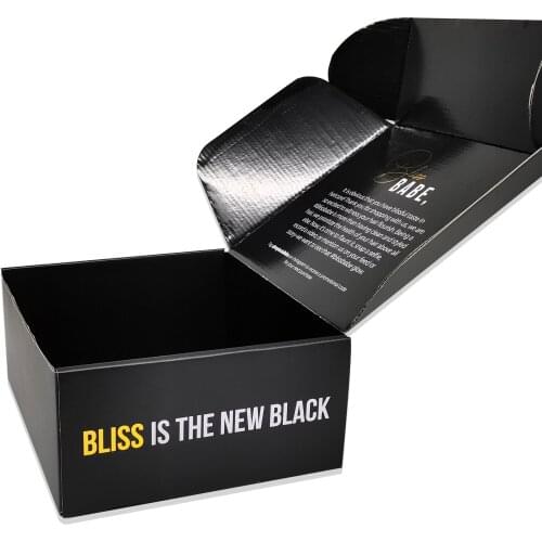 Minimalist Black Logo Custom Clothing Packaging Shoes Corrugated Paper Shipping Mailer Box