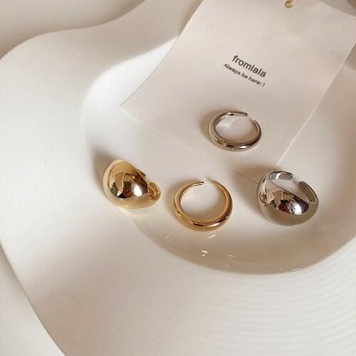 Fashion Retro Simple Basic Smooth Open Ring Female Classic Assorted Minority Temperament Personality Ring Cold Wind Party Ring