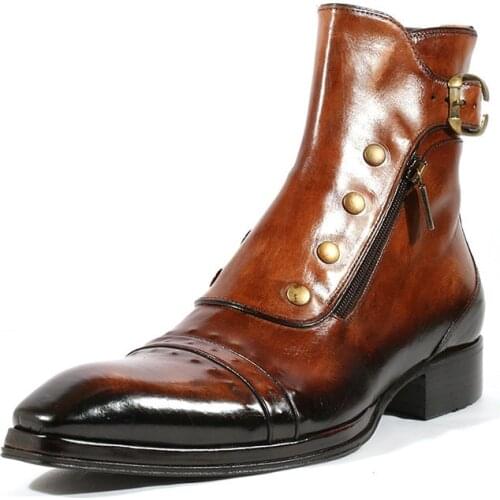 Men ankle boots business dress shoes male man warm shoe mens winter autumn gladiator booties sapato feminino chaussure M0133