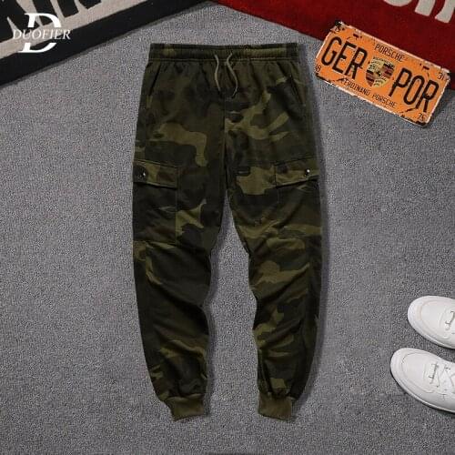 2021 Men Casual Sweatpants Camouflage Joggers Tactical Military Trousers Mens Sportswear Loose Outdoor Harem Pants Multi-Pocket