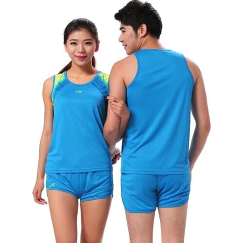 Men Women Running Sets 2 Pcs Vest+Shorts Competition Running Kits Track and field Sportswear Jogging Marathon Clothes