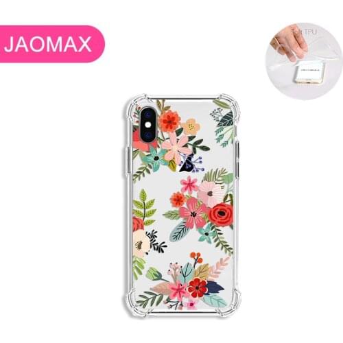Jaomax Soft Silicone Clear Shockproof Art Painting Flower Cover For iPhone 11 Xs Max X 7 8 6S Plus Xr Case On Hayon 5S SE Fundas
