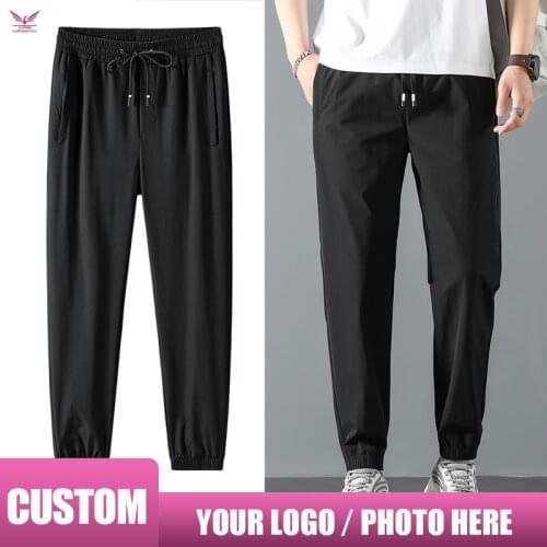 Custom Men Pants Joggers Sweatpants Mens 2021 Spring New Streetwear Pants Fitness Clothing Print logo Fashion Summer Pant Men