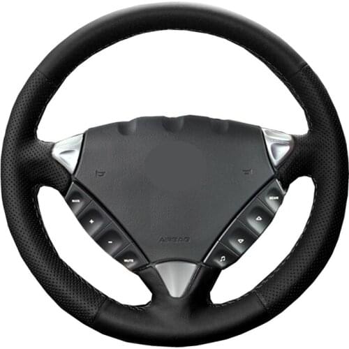 Hand Sewing Car Steering Wheel Cover Cow Leather Suede Wrap Volant For Porsche Cayenne 2003 2004 2005 2006 2007 2008 2009 2010