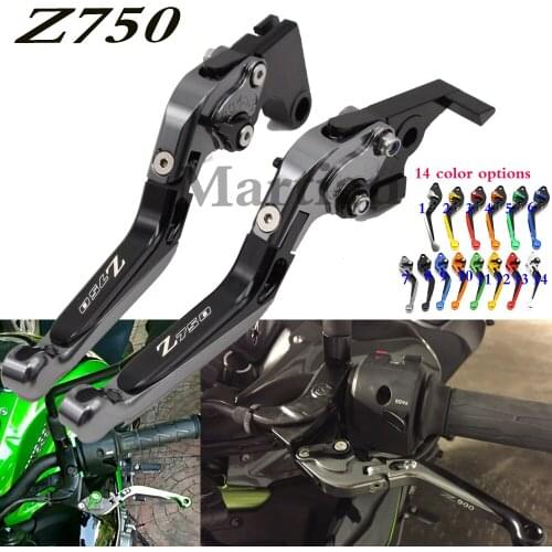 Logo(Z750) CNC Motorcycle Brake Clutch Levers For Kawasaki Z750 (not Z750S model) 2007 2008 2009 2010 2011 2012