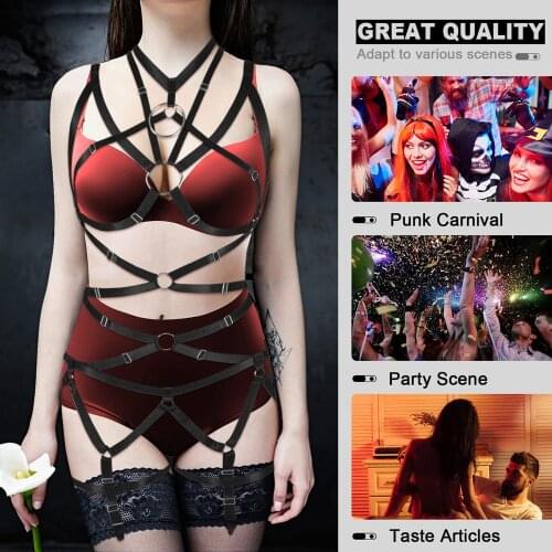 Sexy Erotic Body Harness Lingerie Bondage Fetish Rave Buttocks Binding Strap Garter Adult 18 Sex Toys For Woman Couples Games