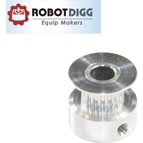 GT2/2GT Timing Pulley, 18 Teeth, 6.35mm Bore for 6mm width belts, GT2-18T-6.35B-6