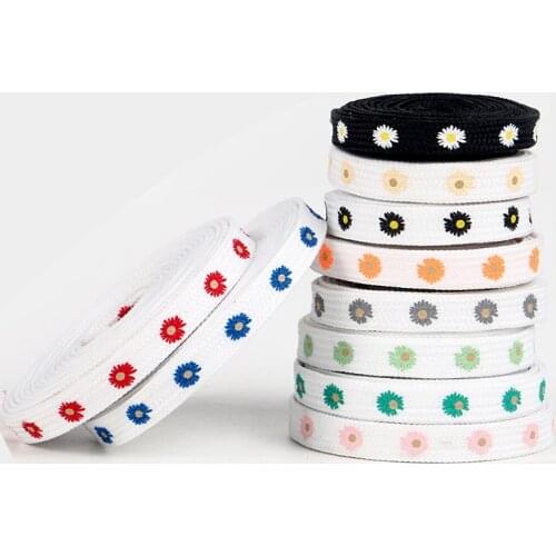 1Pair New Little Daisies Shoelaces Printing Flat Shoe lace For Sneakers High-top Canvas Laces Shoes New Sports Shoelace