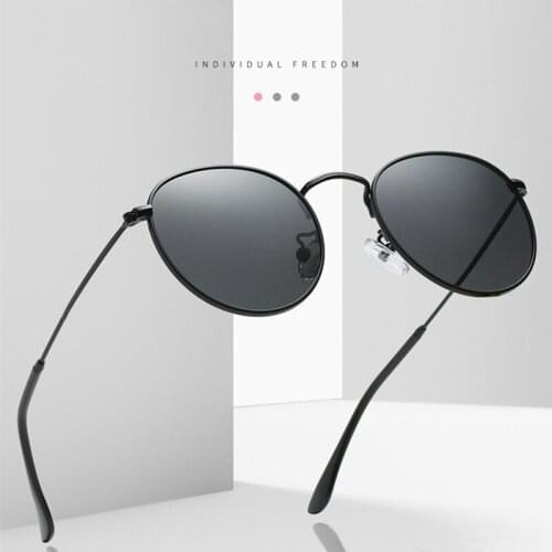 Popular Swimming Round Metal Retro Vintage Sunglasses Men Women Fashion Good Quality Leisure Photography Sunglasses UV400