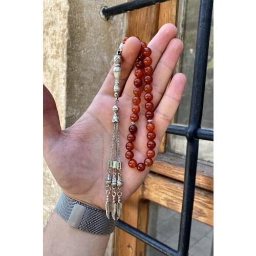 Special Design Sphere Cut Agate Stone Rosary
