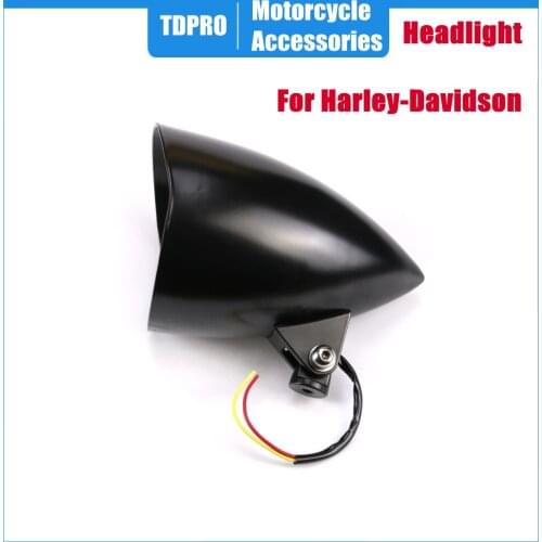 6" LED Black Bullet Headlight lamp For Harley Davidson Harley Dyna Chopper Bobber Sportster XL Dyna Softail Chopper Motorcycle