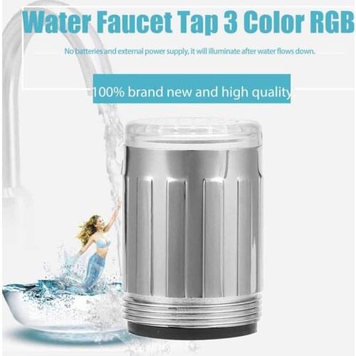 Kitchen LED faucet Water tap Taps accessory temperature faucets sensor Heads attachment on the crane Glow bathroom