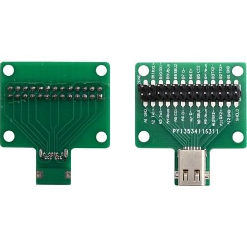 USB 3.1 cable test board 24PIN type-c Type C Female Plug jack to DIP Adapter Connector Welded PCB Converter Pin board