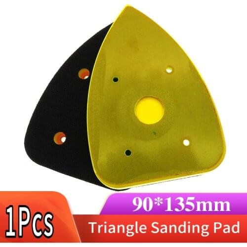 Triangle Sanding Backup Pad with 4 Holes 90*135mm Sander Backing Pad Hook Loop for Grinding & Polishing