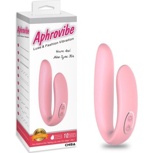 USB Rechargeable Dildo G-Spot U Silicone Stimulator Double Vibrators Sex Toy For Couple