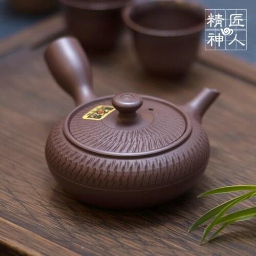 Japan imports of ages to burn the purple clay teapot horizontal mini urgent should sector jump cut side hand tea