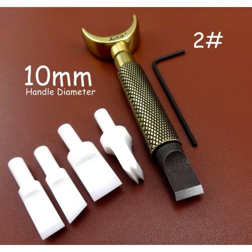 1set Leather Craft Bearing Swivel Carving Knife Cutter Tool + 4pc Nano Ceramic Blade Set Stamping Stylus Spoon Embossing Creaser