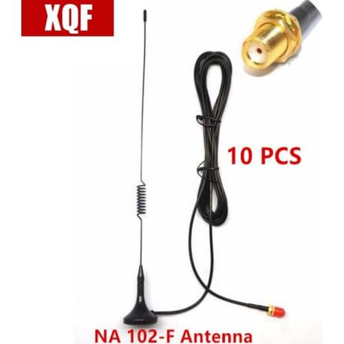XQF 10 PCS NA UT-102 UV SMA-Female Dual Band Car Magnetic Antenna For BaoFeng UV-5R 888S Two Way Radio For Kenwood Walkie Talkie