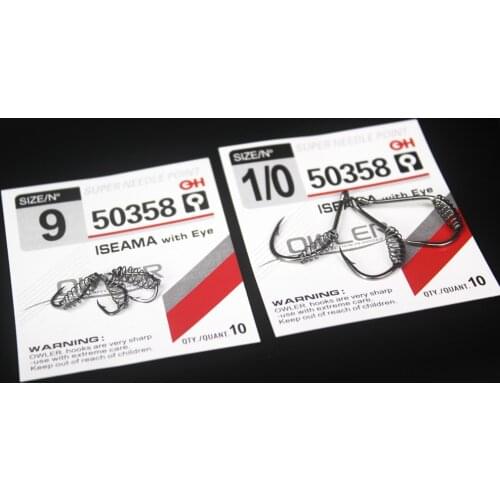 10pcs/lot iseama 1#-10# spring fishing hooks Stainless Steel Barbed Swivel Explosion Hooks for Carp Fly Fishing Pesca owner