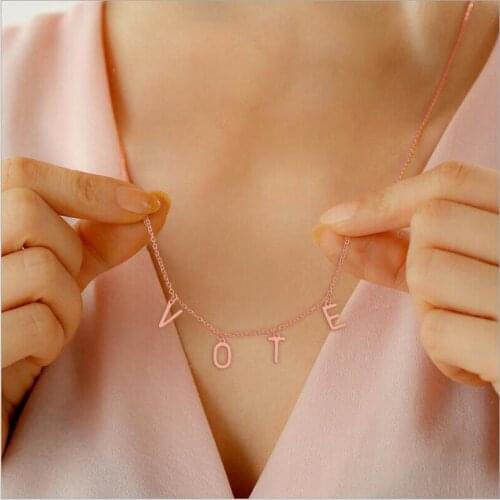 2020 new Hot Fashion Female Necklace Solid Color Metal Necklace Collarbone Chain for Women Golden/Rose Gold