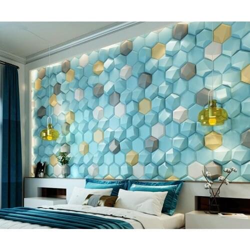 3D Wall Sticker Hexagon Bed Headboard Bedroom Tatami Background Decor Aesthetic for Living Room Self-adhesive Wallpaper